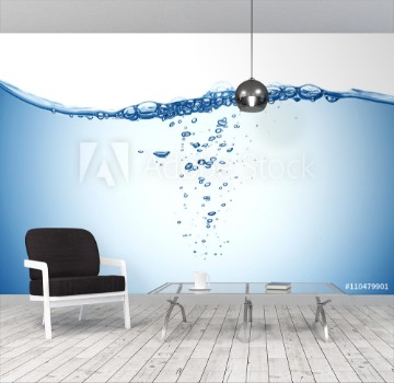 Picture of Water wave on white background